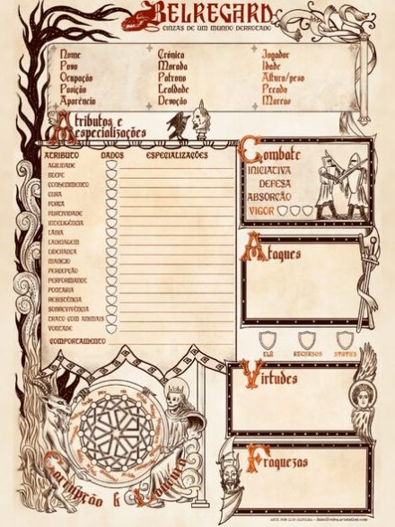 Ficha Colorida - Belregard RPG
