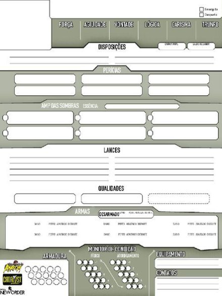 Ficha Shadowrun Anarchy - Digital