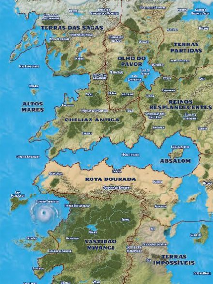 Mapa Geopolítico do Mar Interior (Tecido)