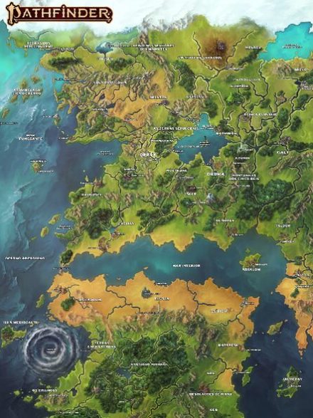 Mapa do Mar Interior (Tecido)