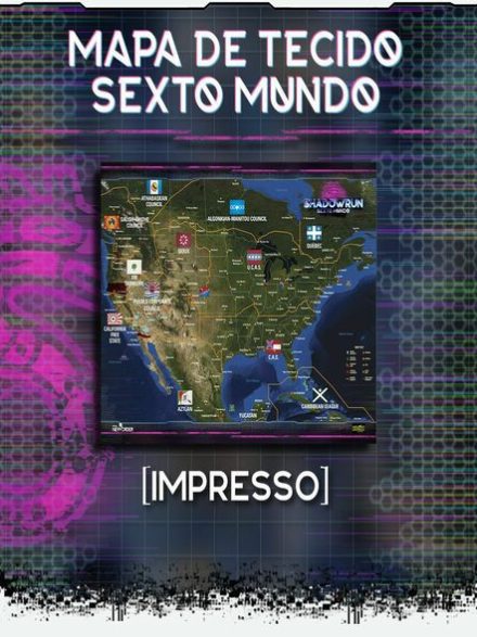 Mapa de Tecido - Shadowrun Sexto Mundo