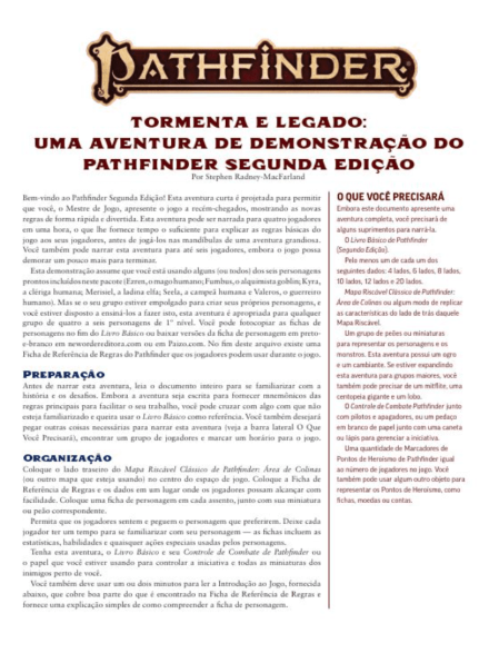 Tormento e Legado - Pathfinder 2ª Edição