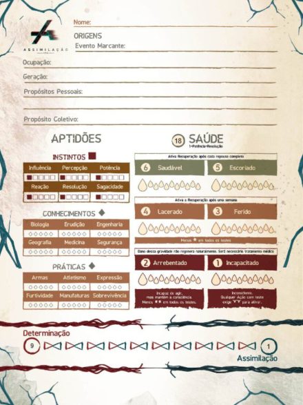 Ficha Editavel - Assimilação RPG